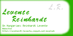 levente reinhardt business card